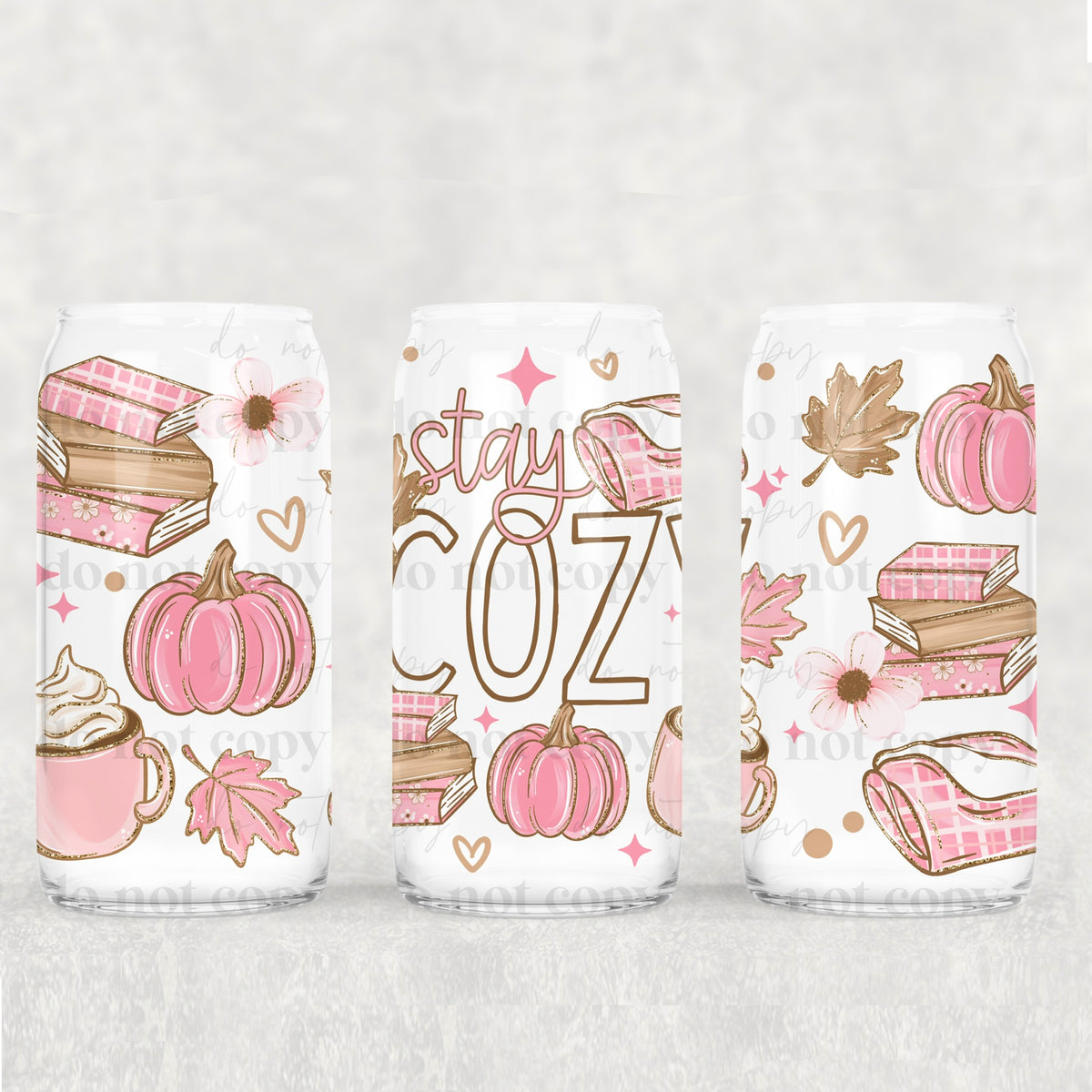 Stay cozy pink (exclusive) UV DTF WRAP