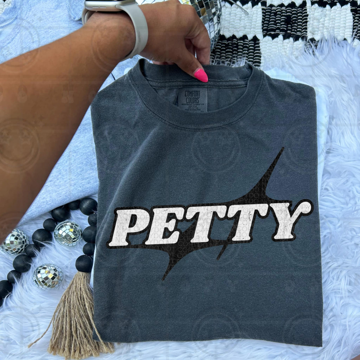 Petty WHITE AND BLACK stars (HW) DTF transfer