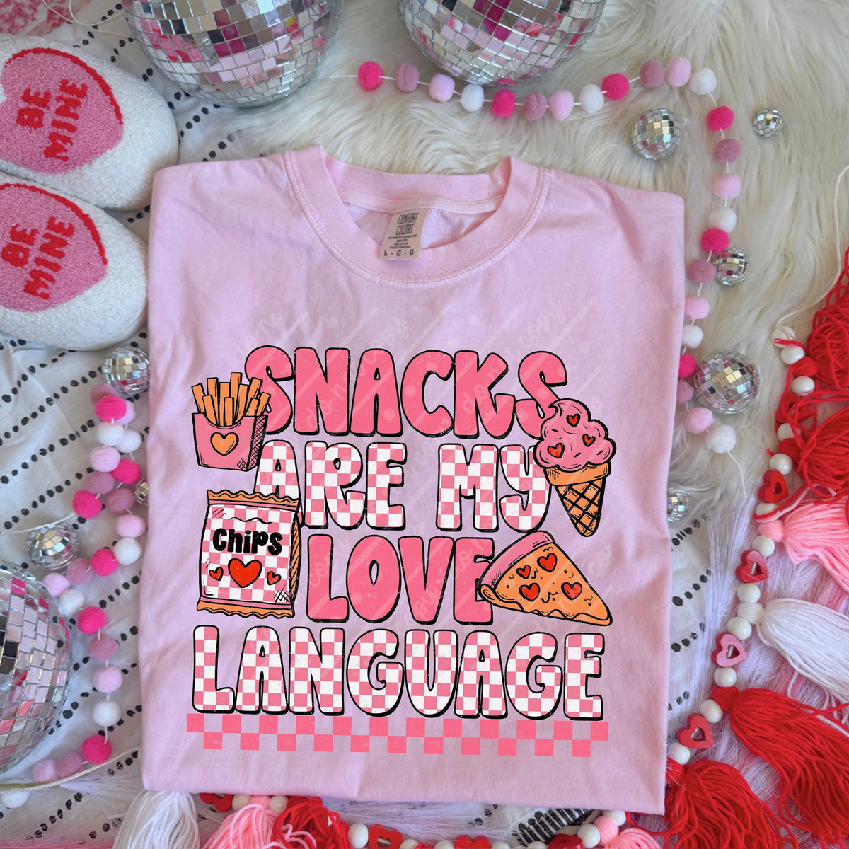 Snacks love language (scarlow) DTF transfer