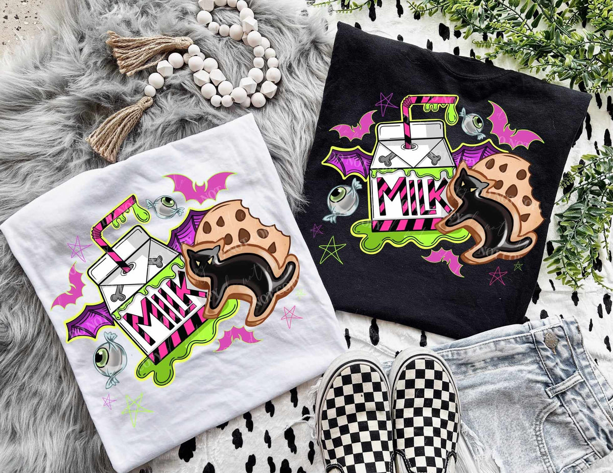 Milk and cookies pink (LUMI) 53734 DTF transfer