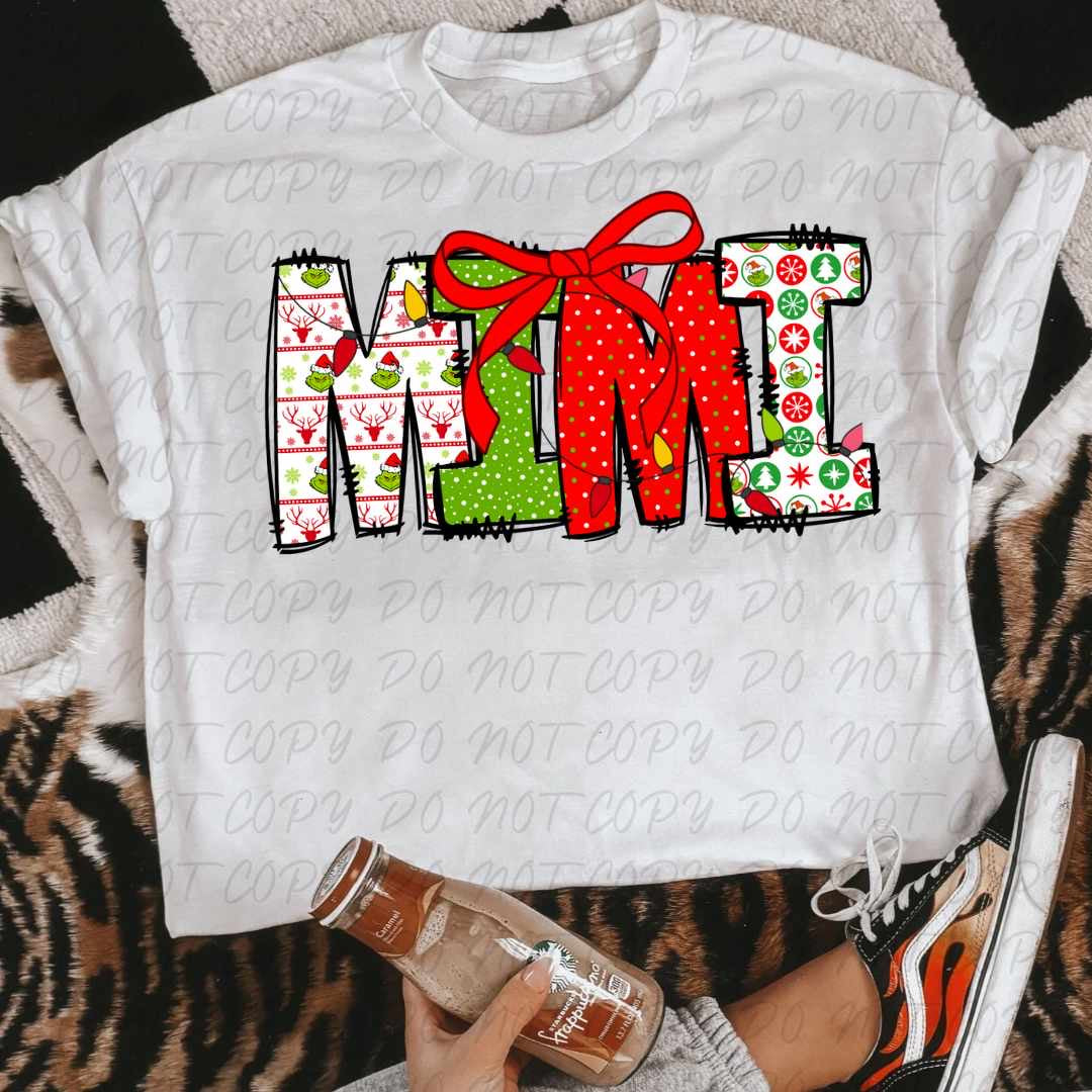 Mimi red bow (VINTAGE) 64186 DTF transfer