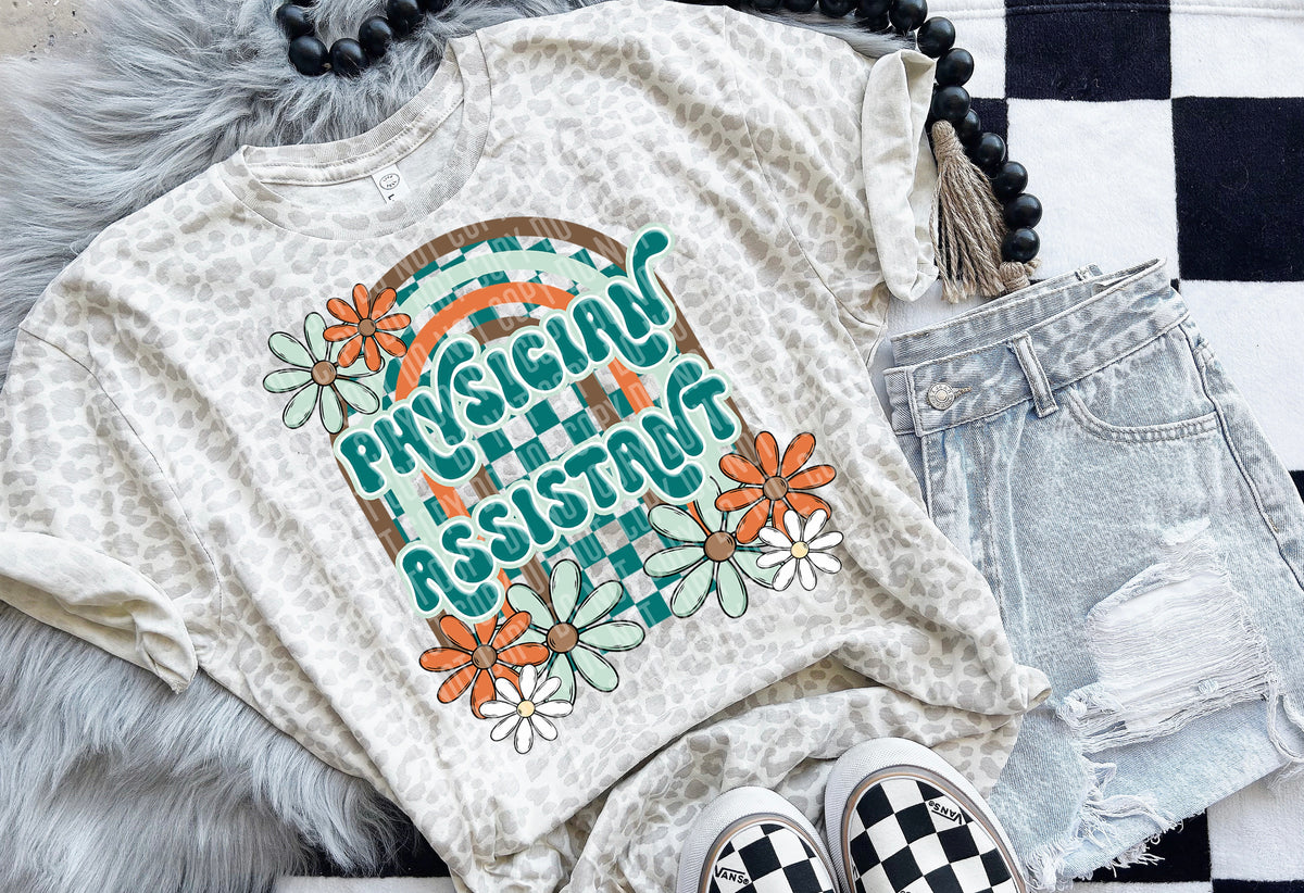 Physician Assistant Floral Arch 49505 DTF transfers