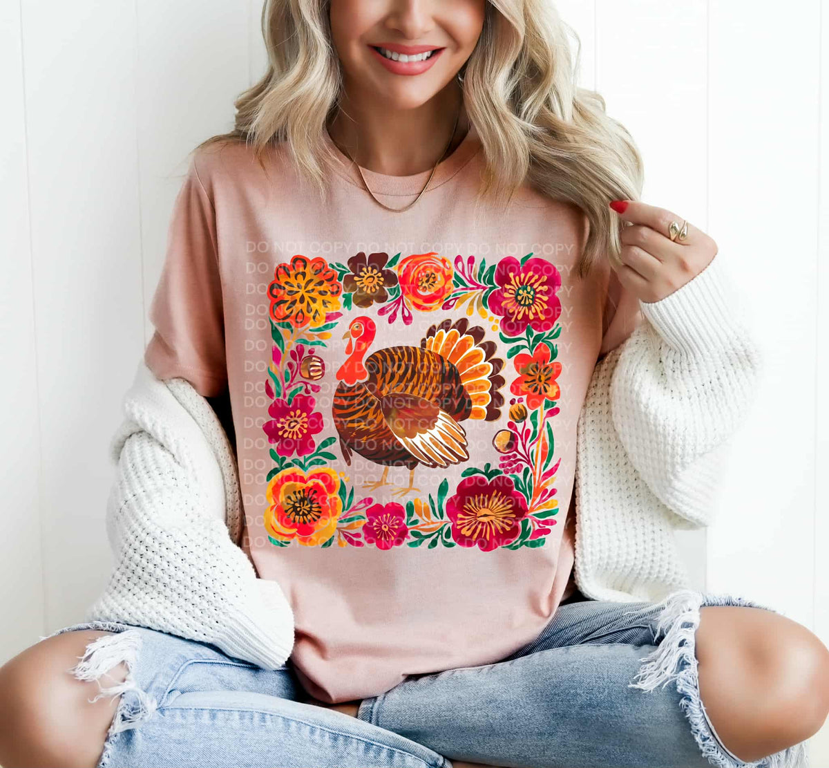 Paisley floral border turkey SCG DTF transfer