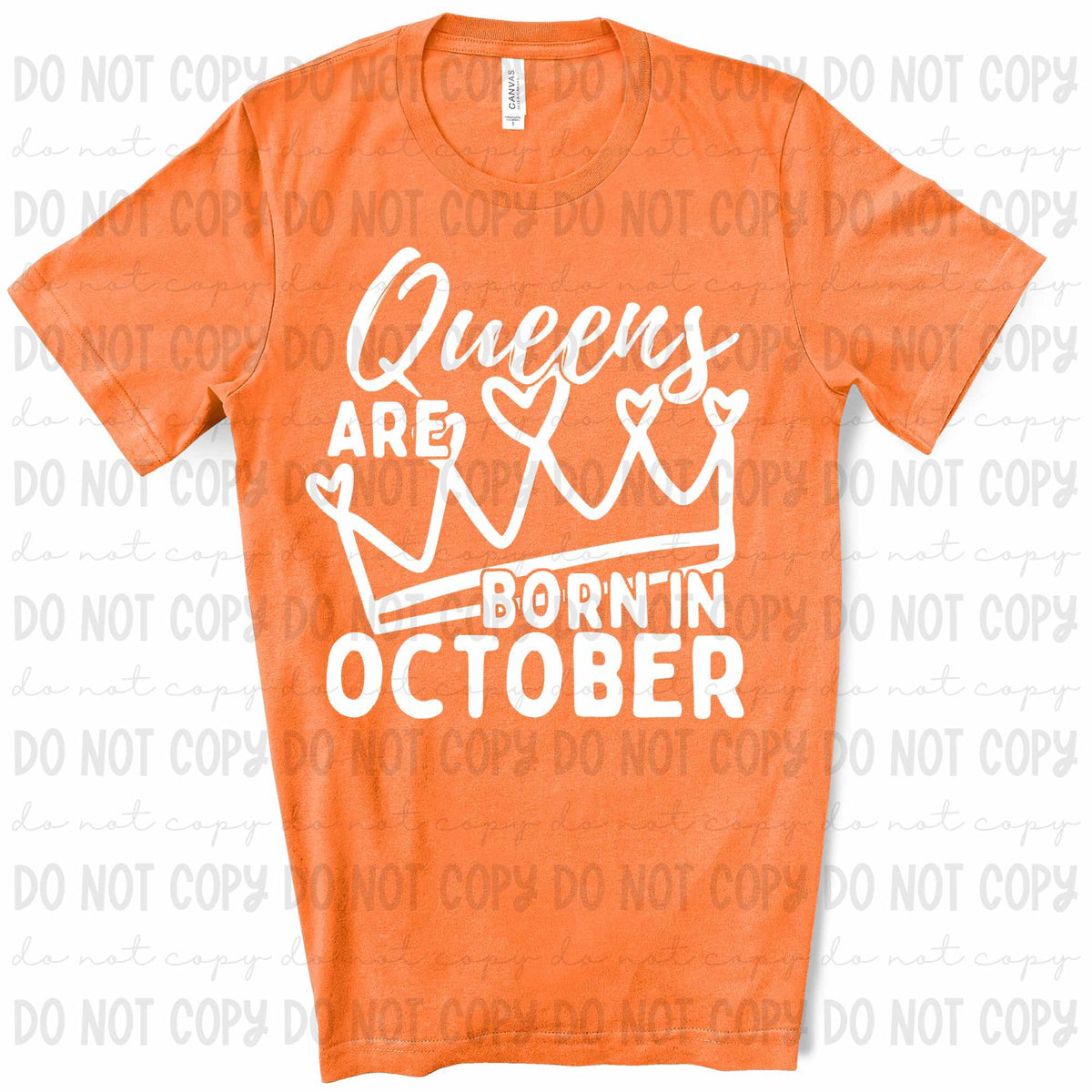 Queens are born in October WHITE (REVEL) 79753 DTF transfer