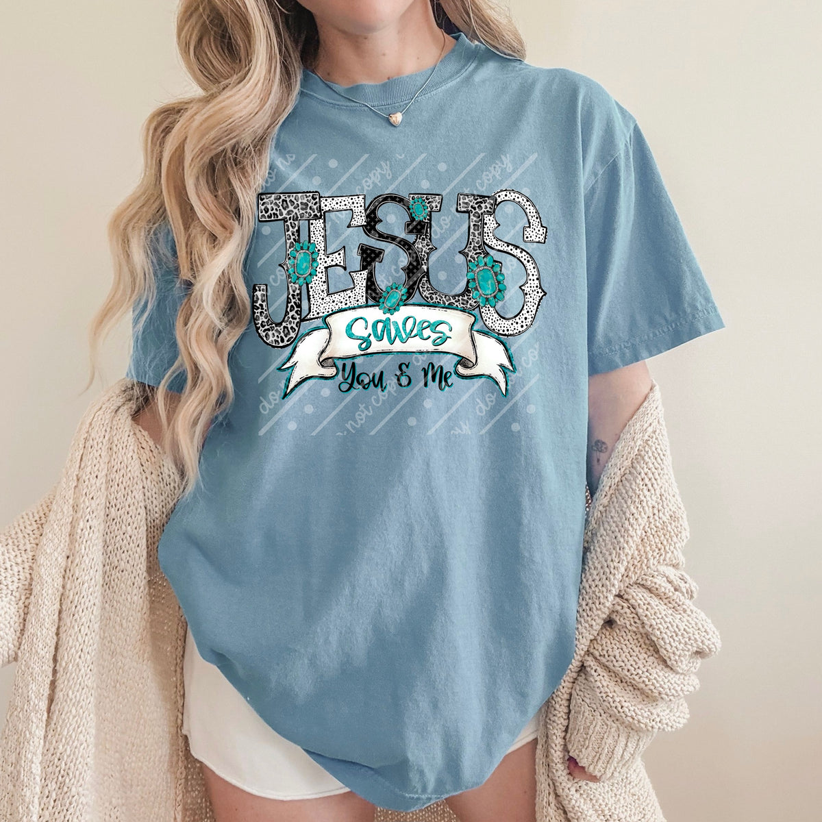 Jesus saves you and me sunday special DTF transfer