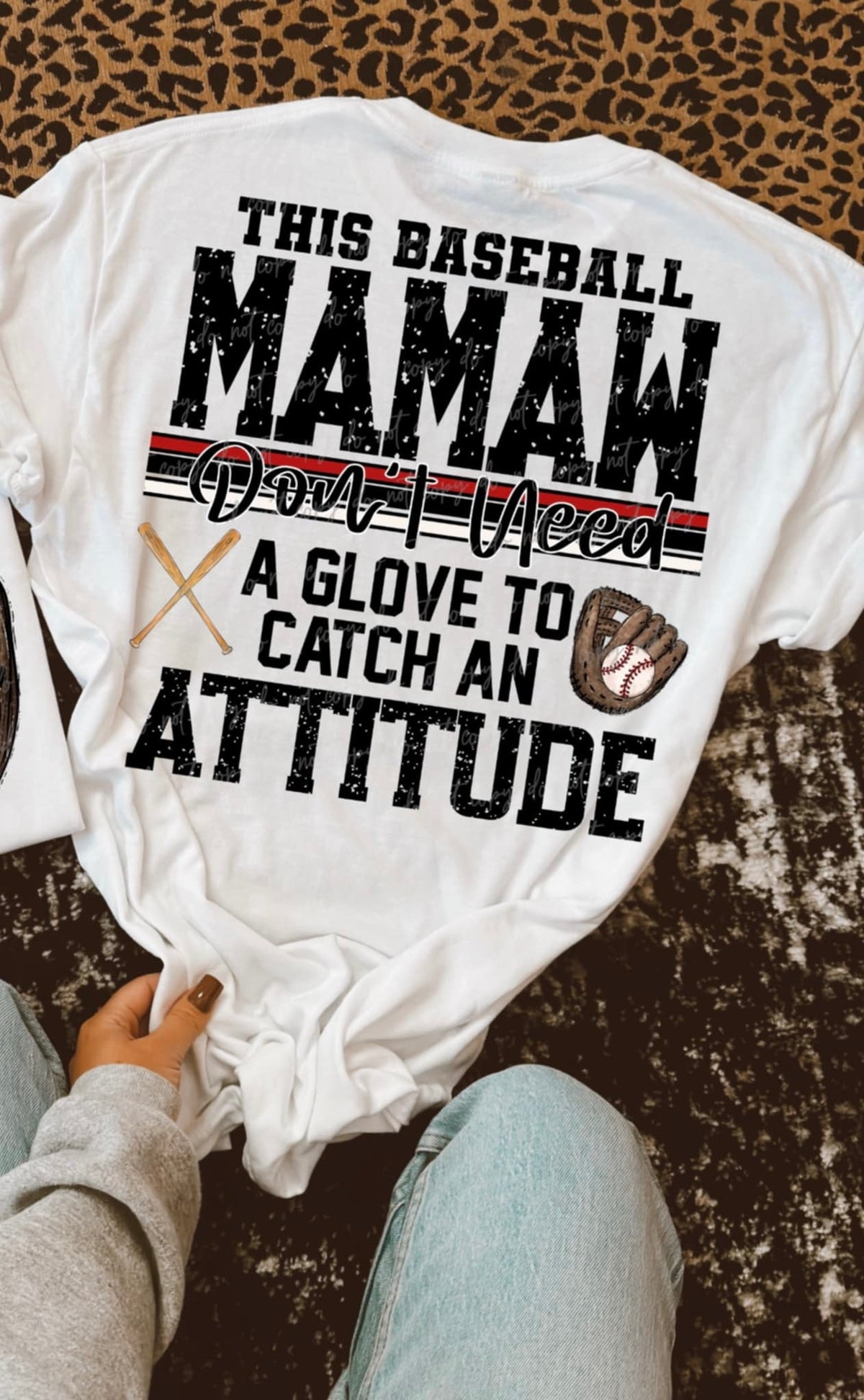 This baseball mamaw don’t need a glove to catch an attitude (VIRGO) 90554 DTF transfer