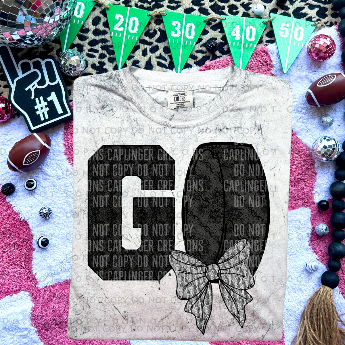 Go hockey with bow (Caplinger) 87838 DTF transfer