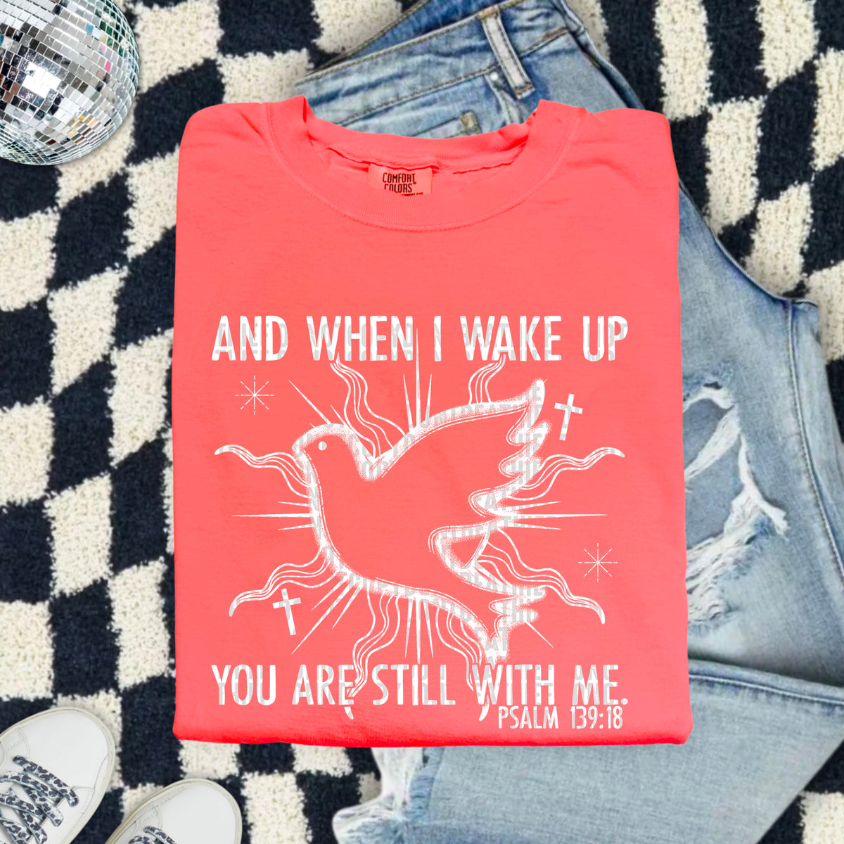 And when I wake up you are still with me WHITE 103395 DTF transfer