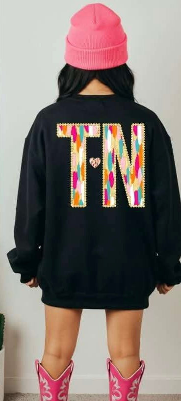 TN brushstroke with heart (S&G) 82951 DTF transfer