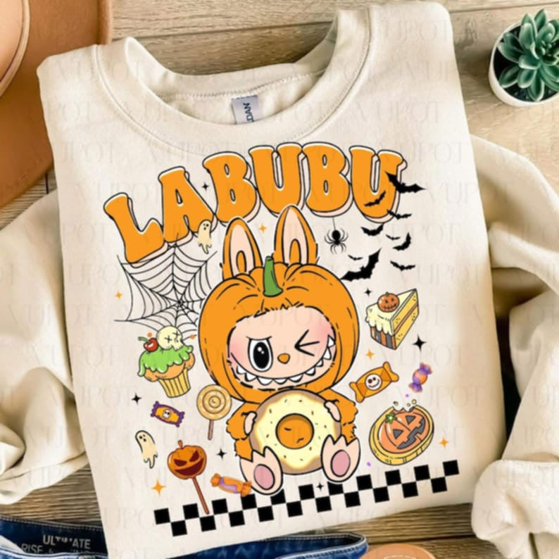 Creepy Doll Pumpkin Head DTF transfer
