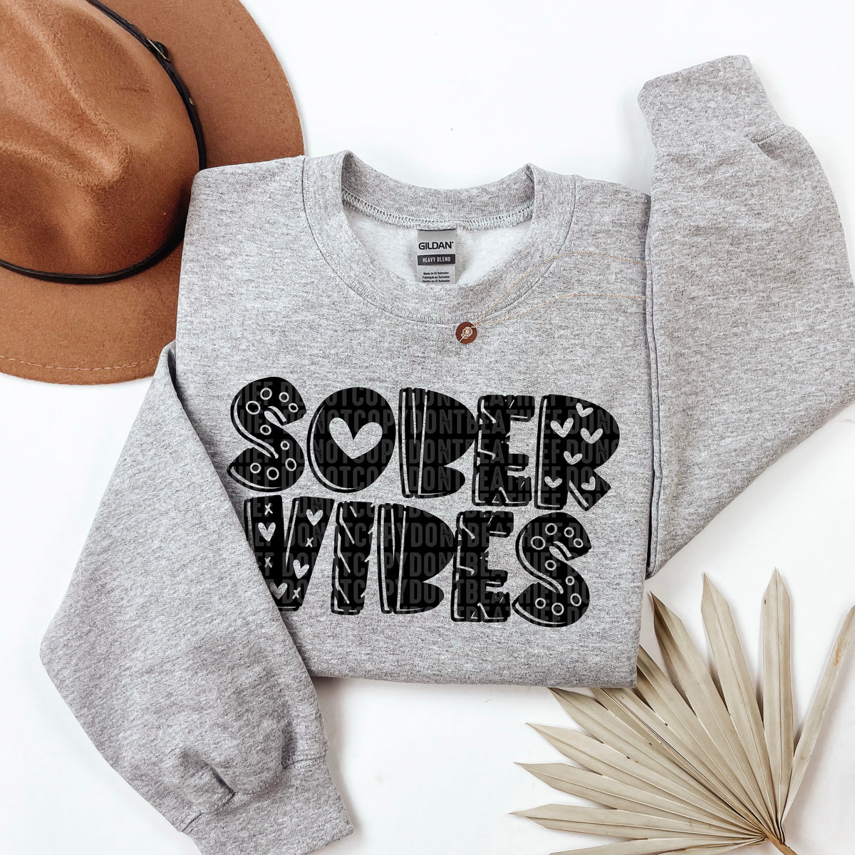 Sober vibes BLACK 103656 DTF transfer