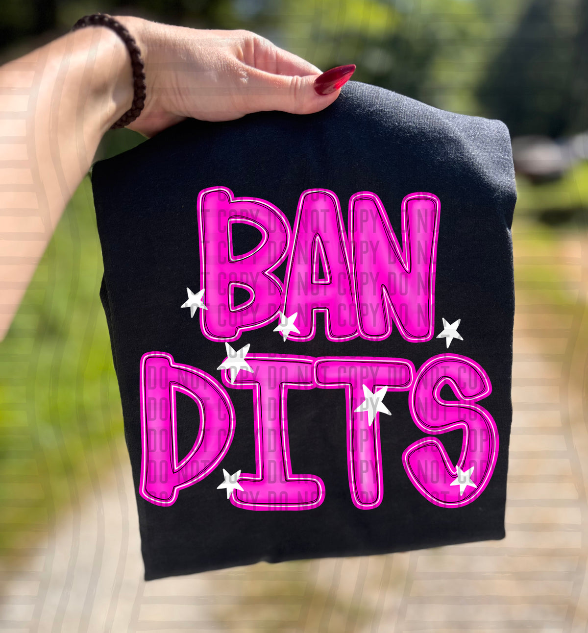 Bandits Pink And Preppy Split 112850 DTF transfer