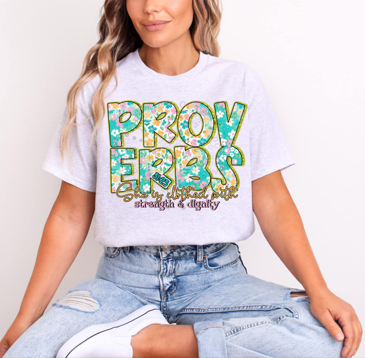 Proverbs she is clothed (C’s) 94318 DTF transfer
