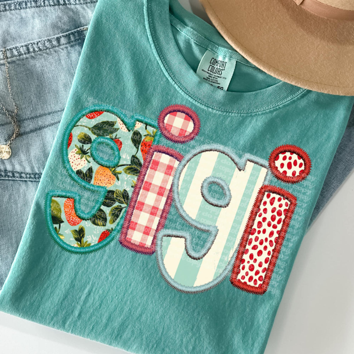 Gigi strawberry patterns 95823 DTF transfer