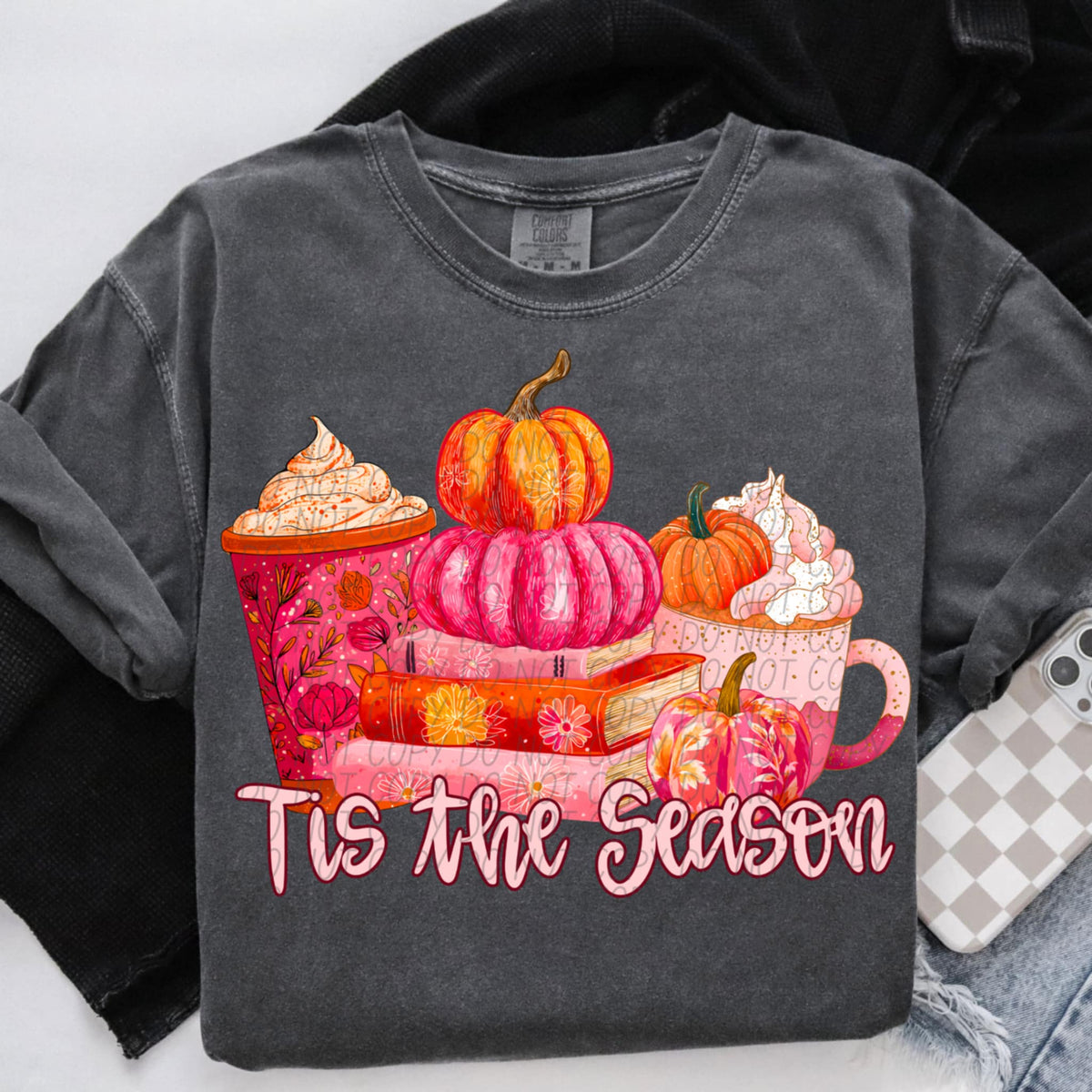 Tis the Season pink and orange (City) DTF transfer