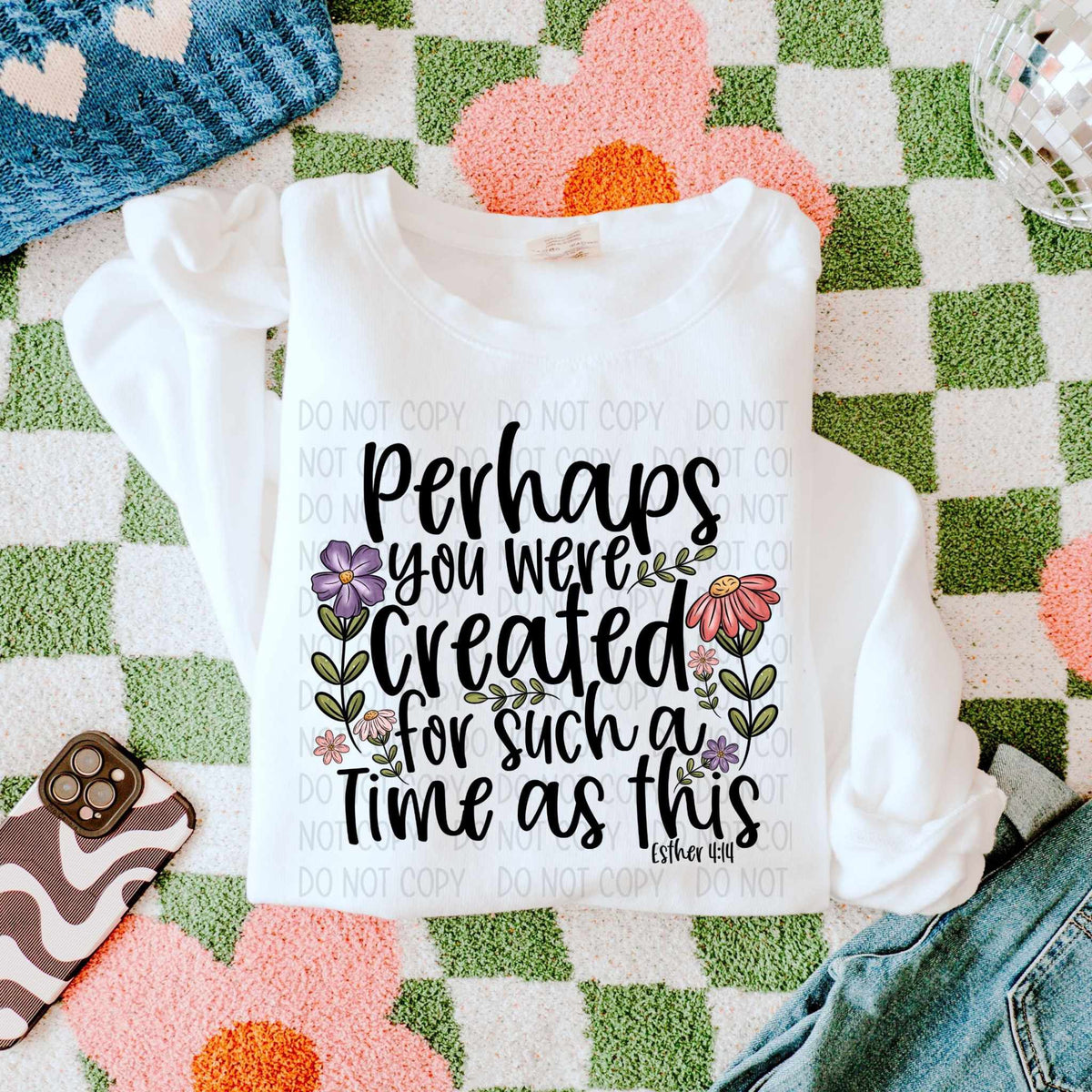 Perhaps you were created flowers (SWD) 84842 DTF transfer