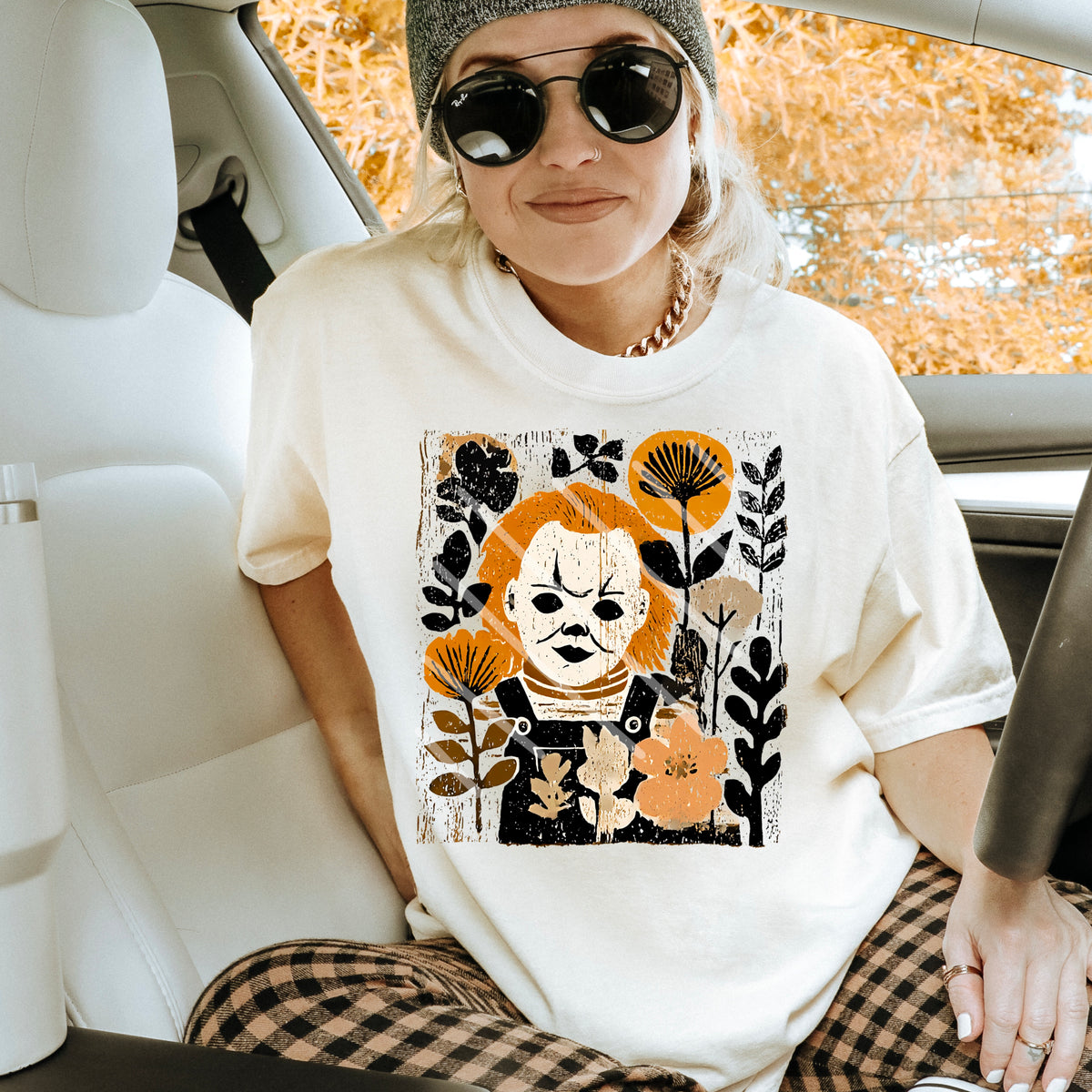 Abstract Florals Chuck 110842 DTF transfer