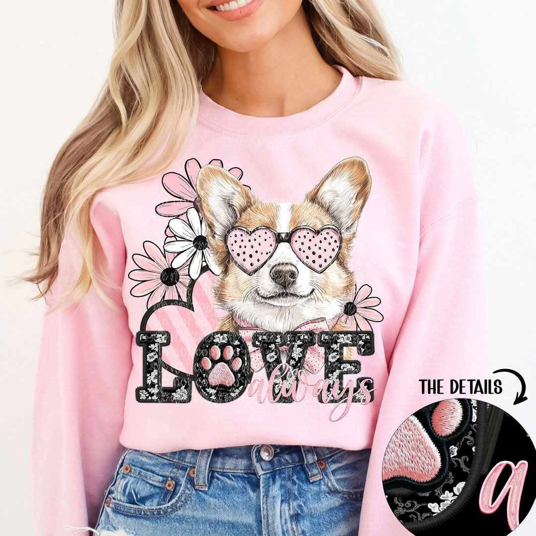 Love always corgi (TTD) 80795 DTF transfer