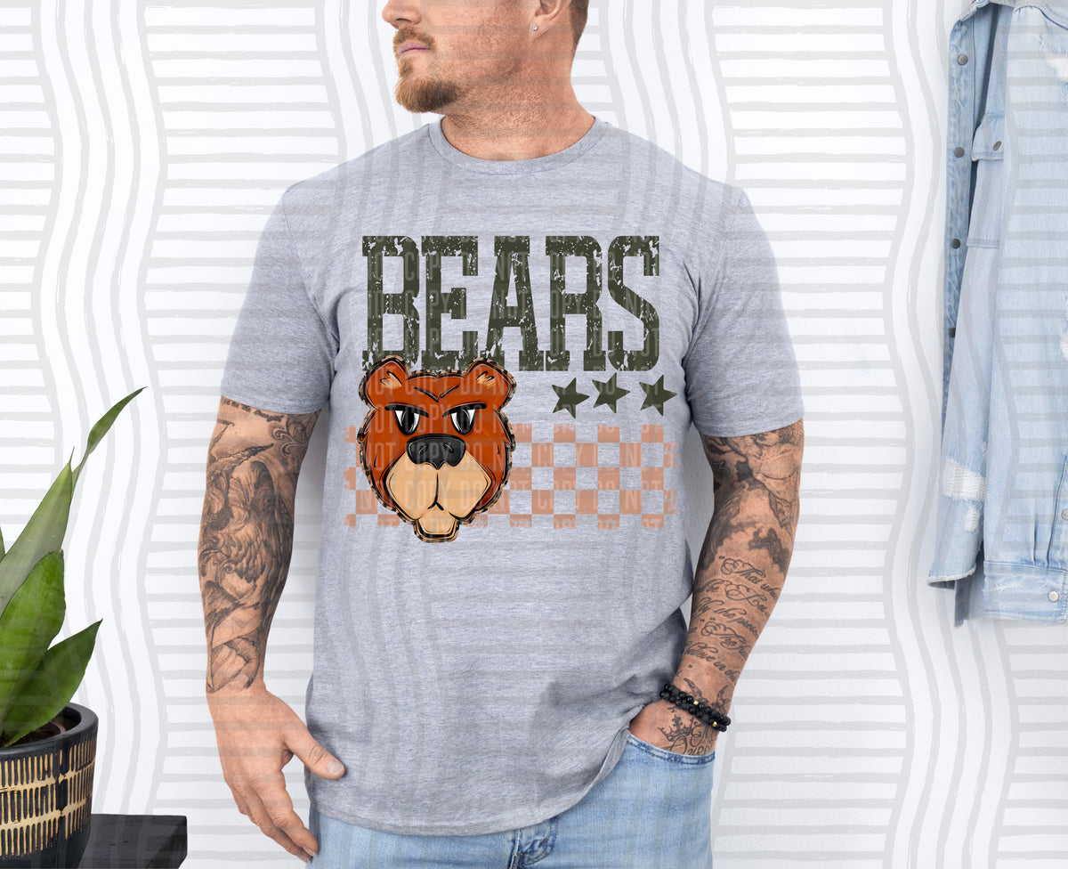 Light Bears Tan Checker (Caplinger) DTF Transfers