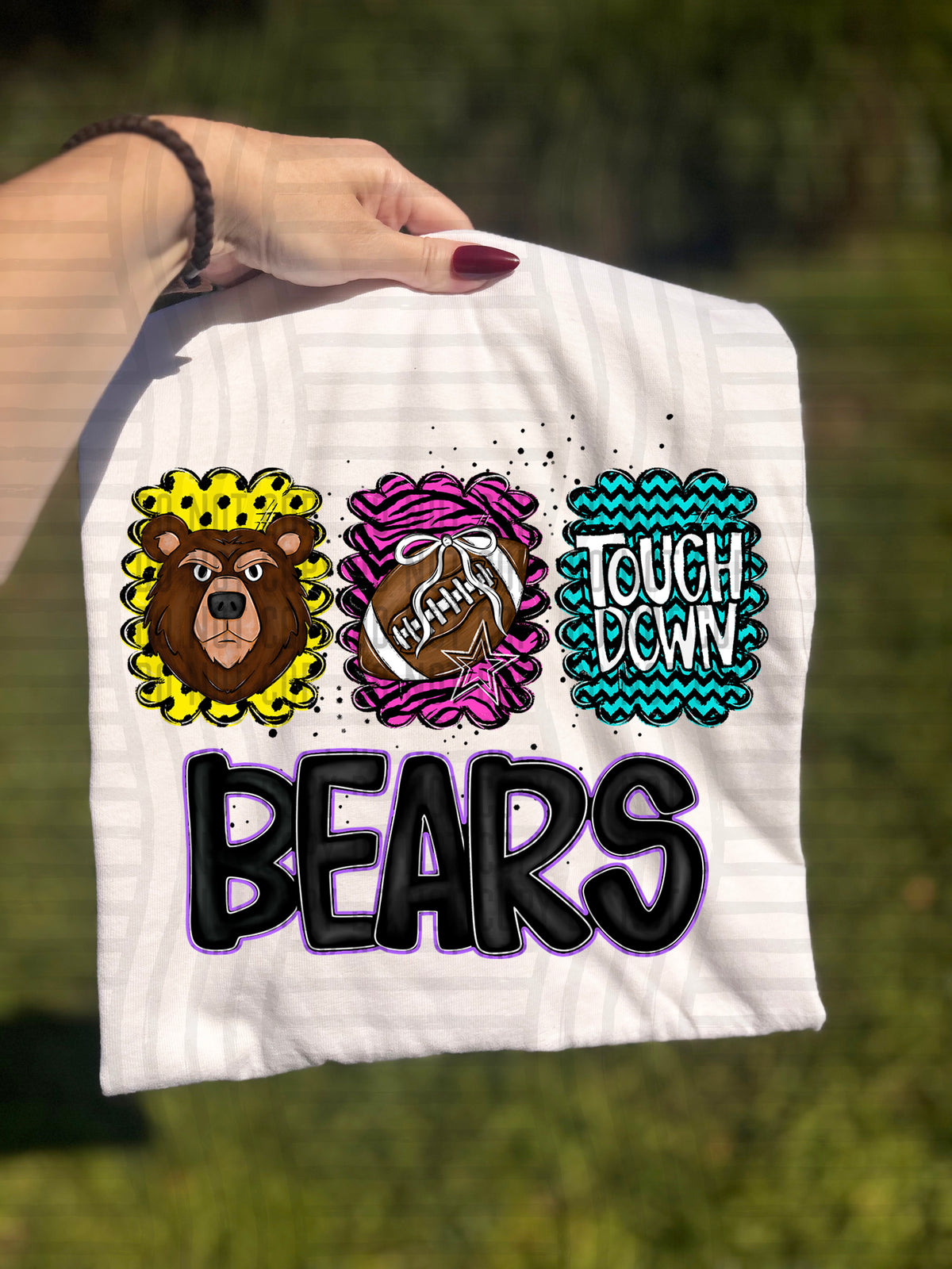 Bears Dark Brown Preppy Bright Trio (Caplinger) 113066 DTF transfer
