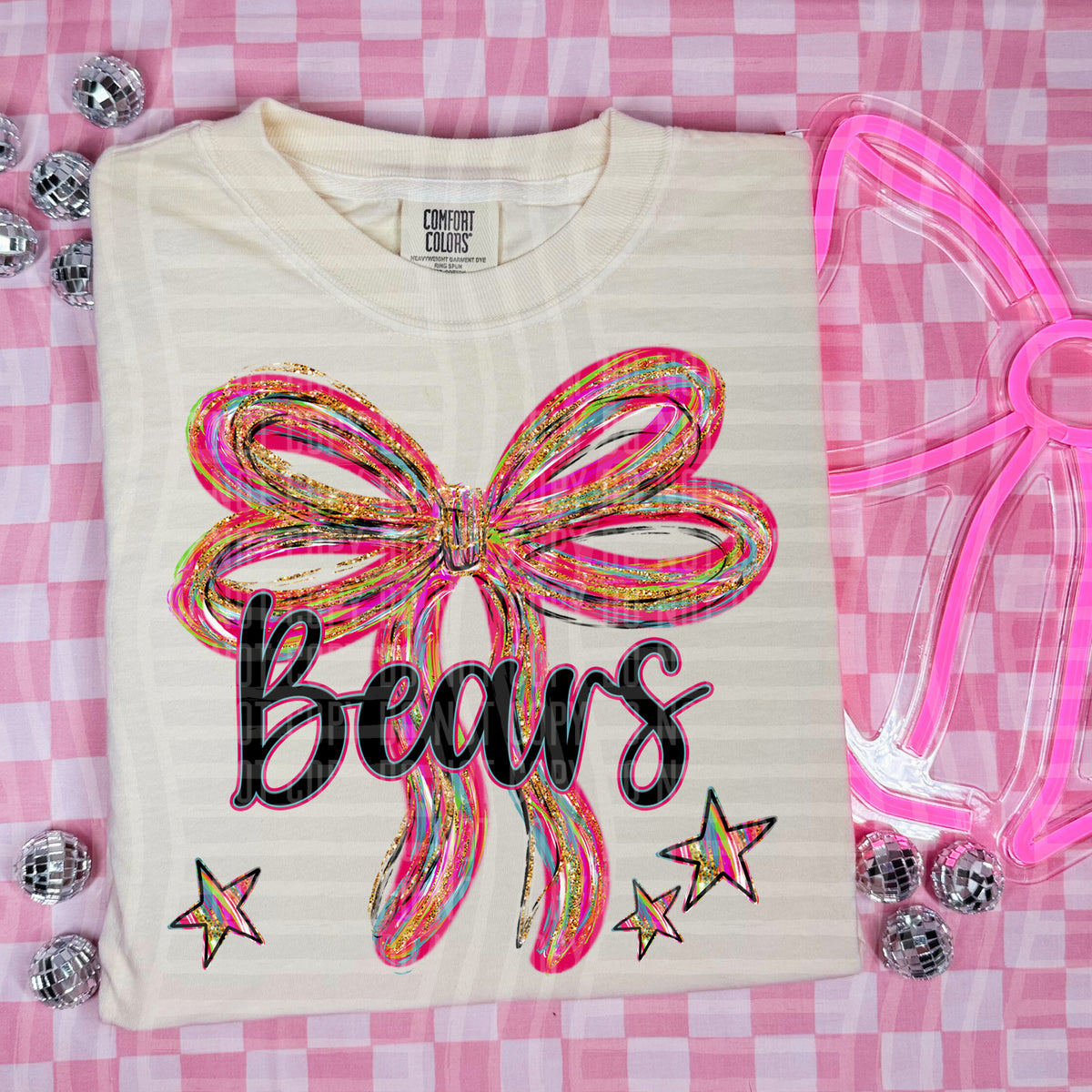 Bears Whimsical Bow (caplinger) DTF transfer