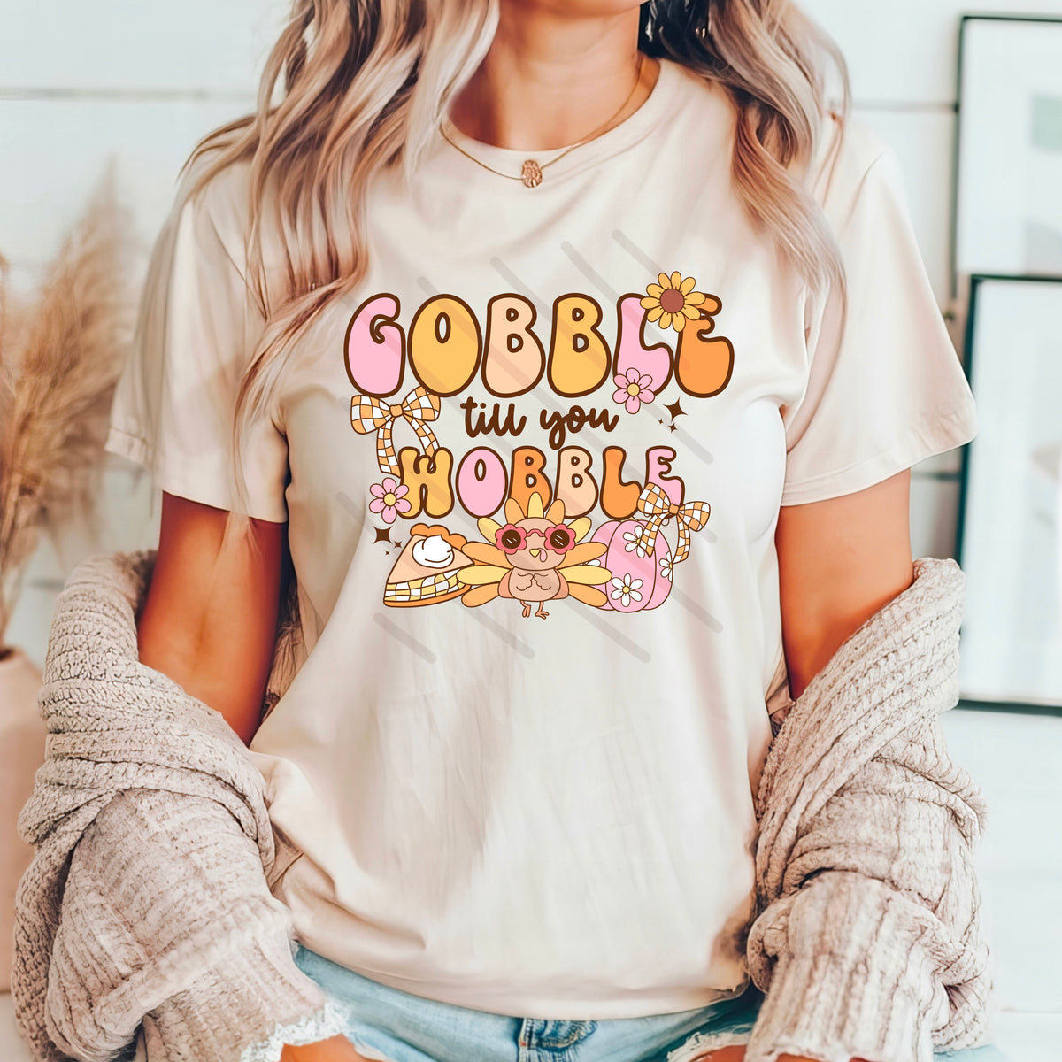 Gobbly will you wobble with turkey DTF transfer