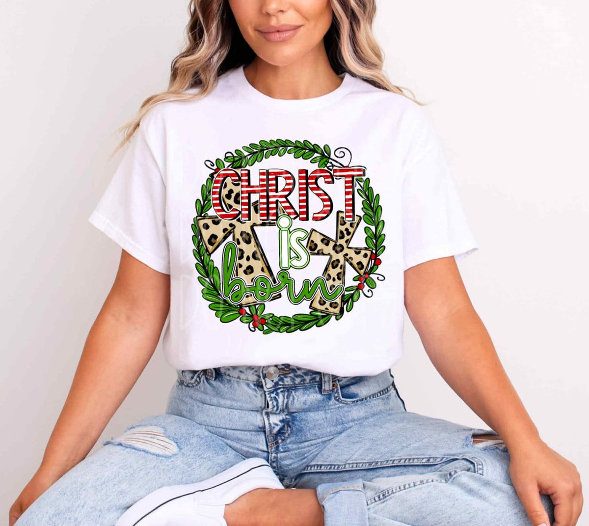 Christ Is Born Leopard Crosses EXCLUSIVE DTF transfer