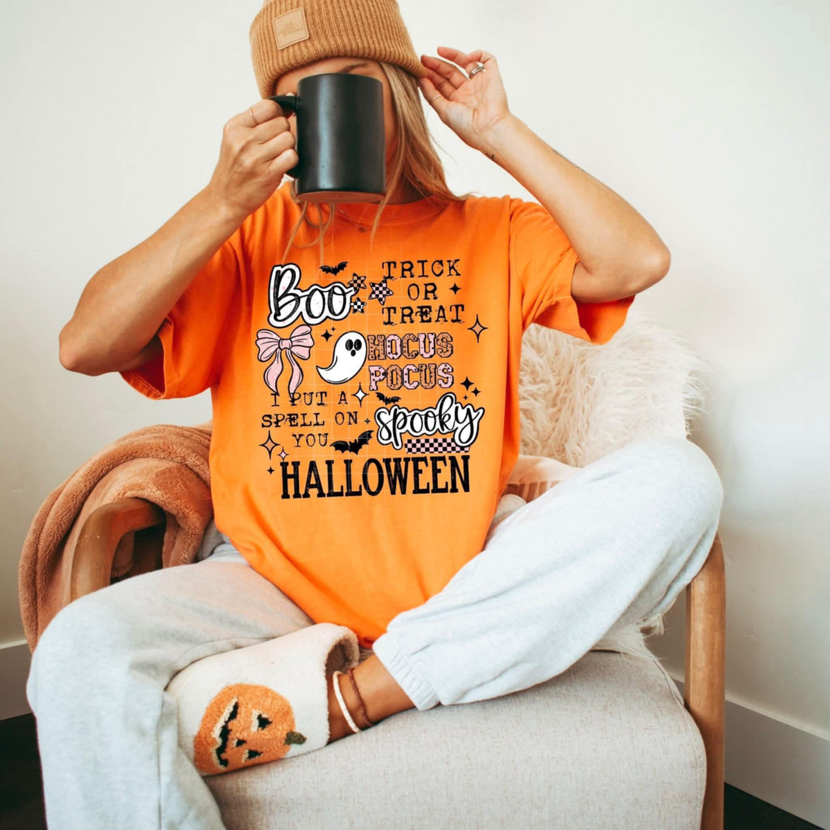 Boo Halloween words BLACK 107941 DTF transfer