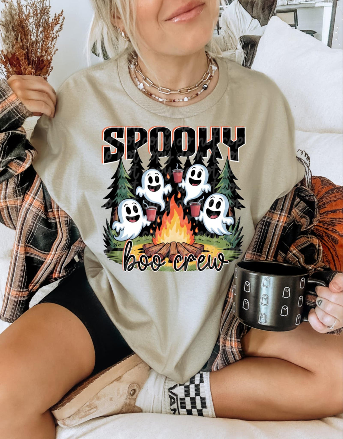 Spooky Boo Crew campfire ghosts (DD) DTF transfer