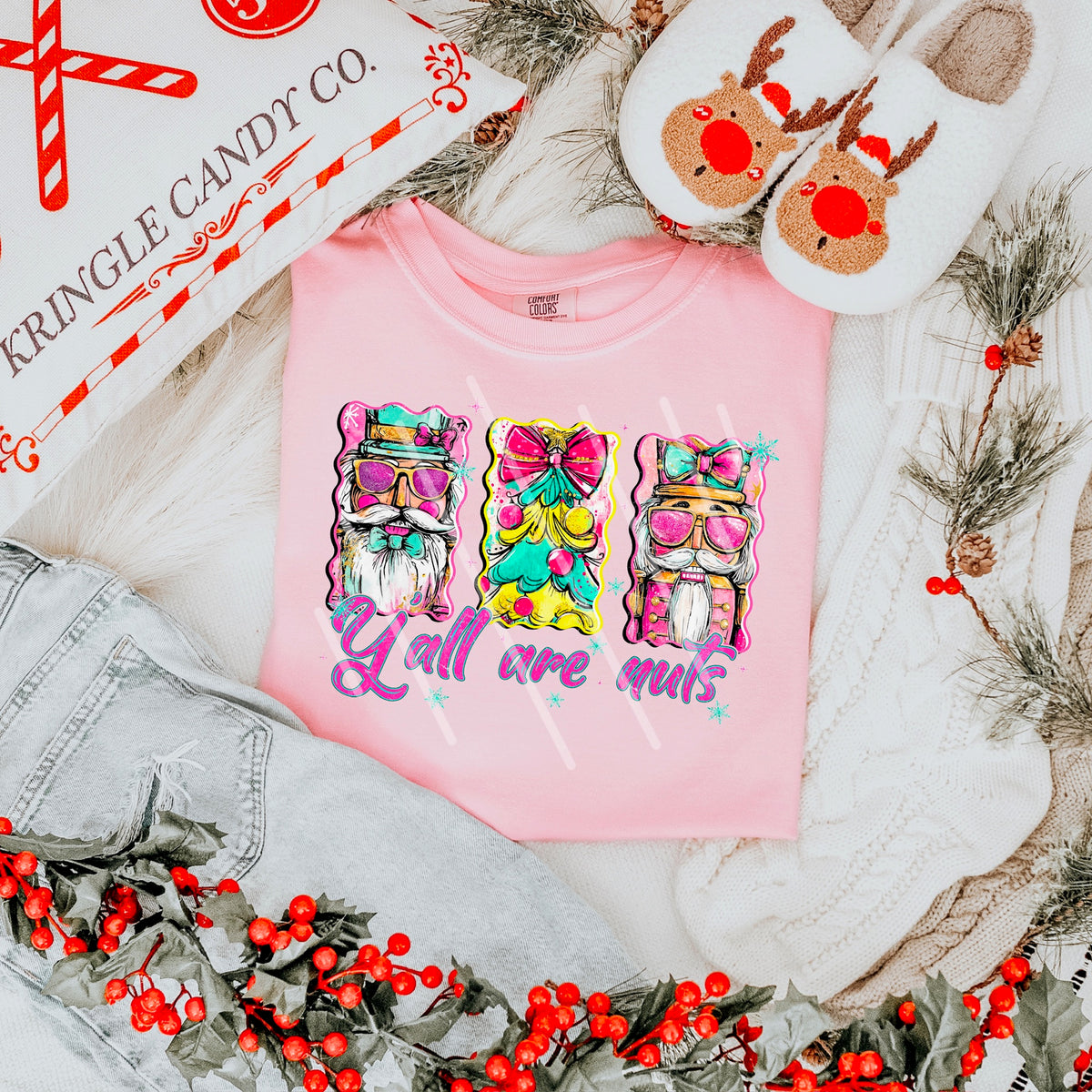 Y’all are nuts three nutcracker frames 113709 DTF Transfer