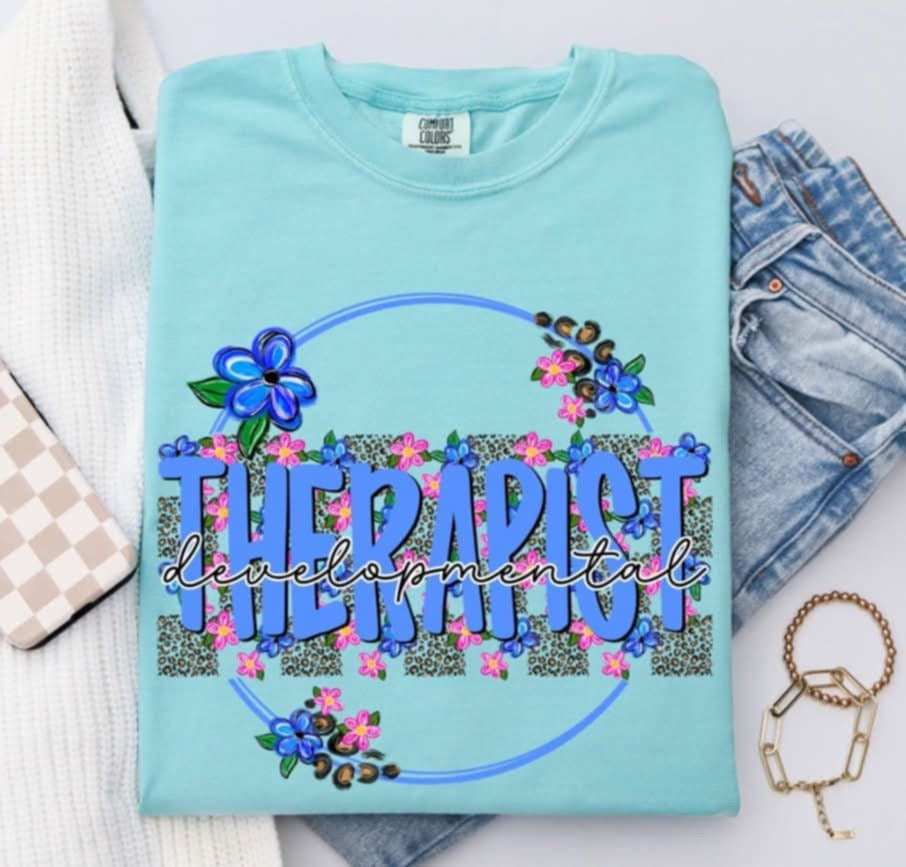 Developmental therapist royal blue circle (S&G) 99877 DTF transfer