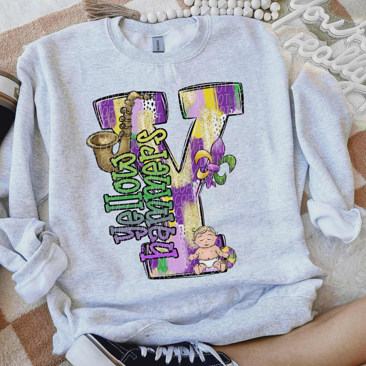 Yellow Hammers Mardi Gras (city) DTF Transfer