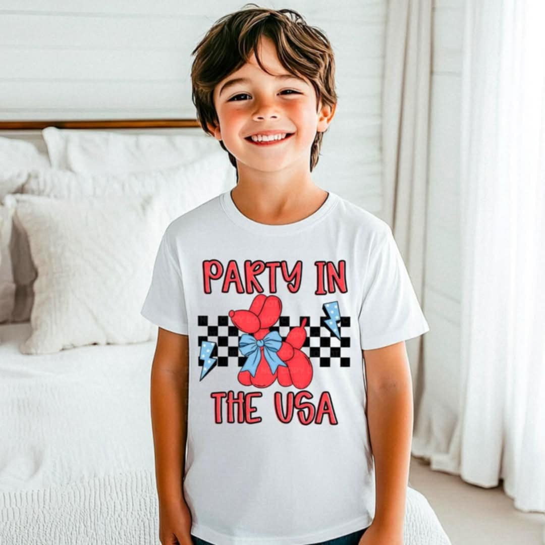 Party in the USA balloon dog (CMD) 96175 DTF transfer