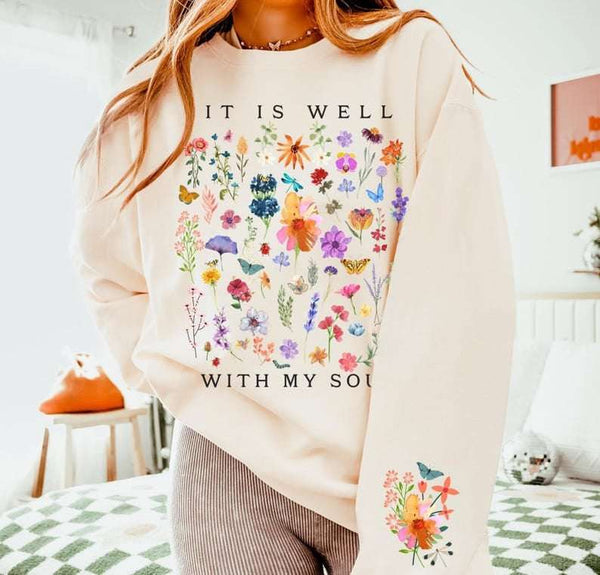 It is well with my soul black font FRONT ONLY 65246 DTF transfer