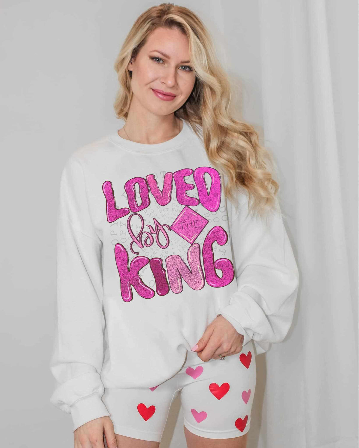 Loved by the king pink 70121 DTF transfer