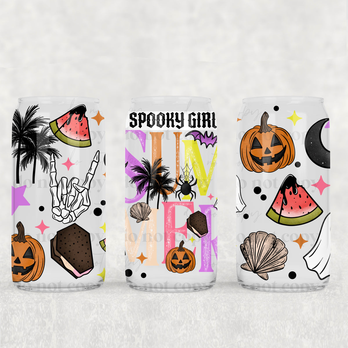 Spooky girl summer (CSC) UV DTF WRAP