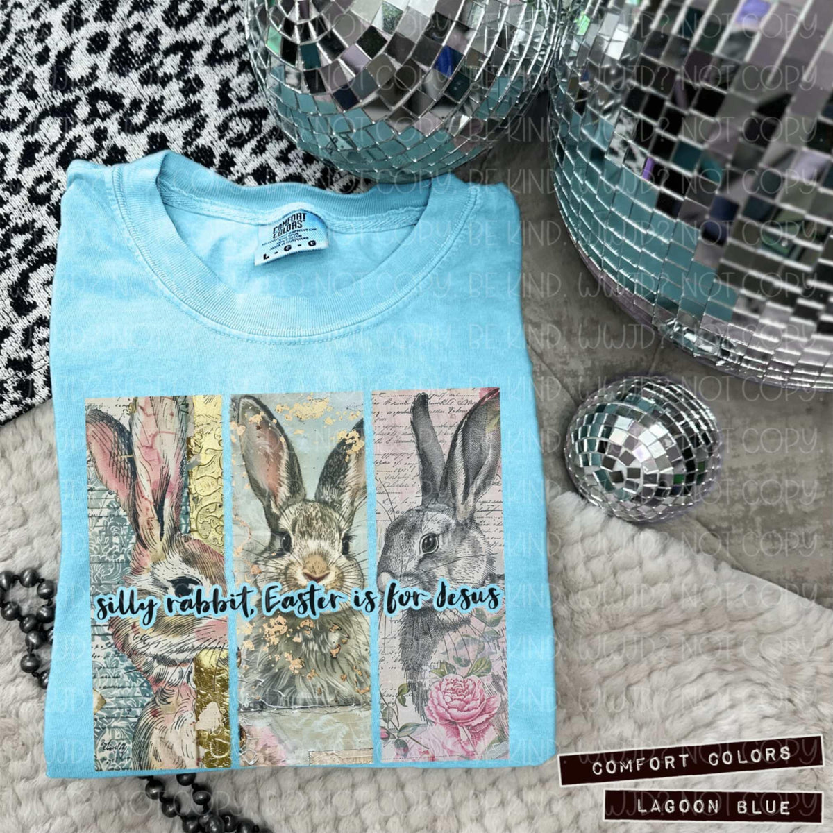 Silly rabbit Easter is for Jesus 1 (Vehement) 99138 DTF transfer