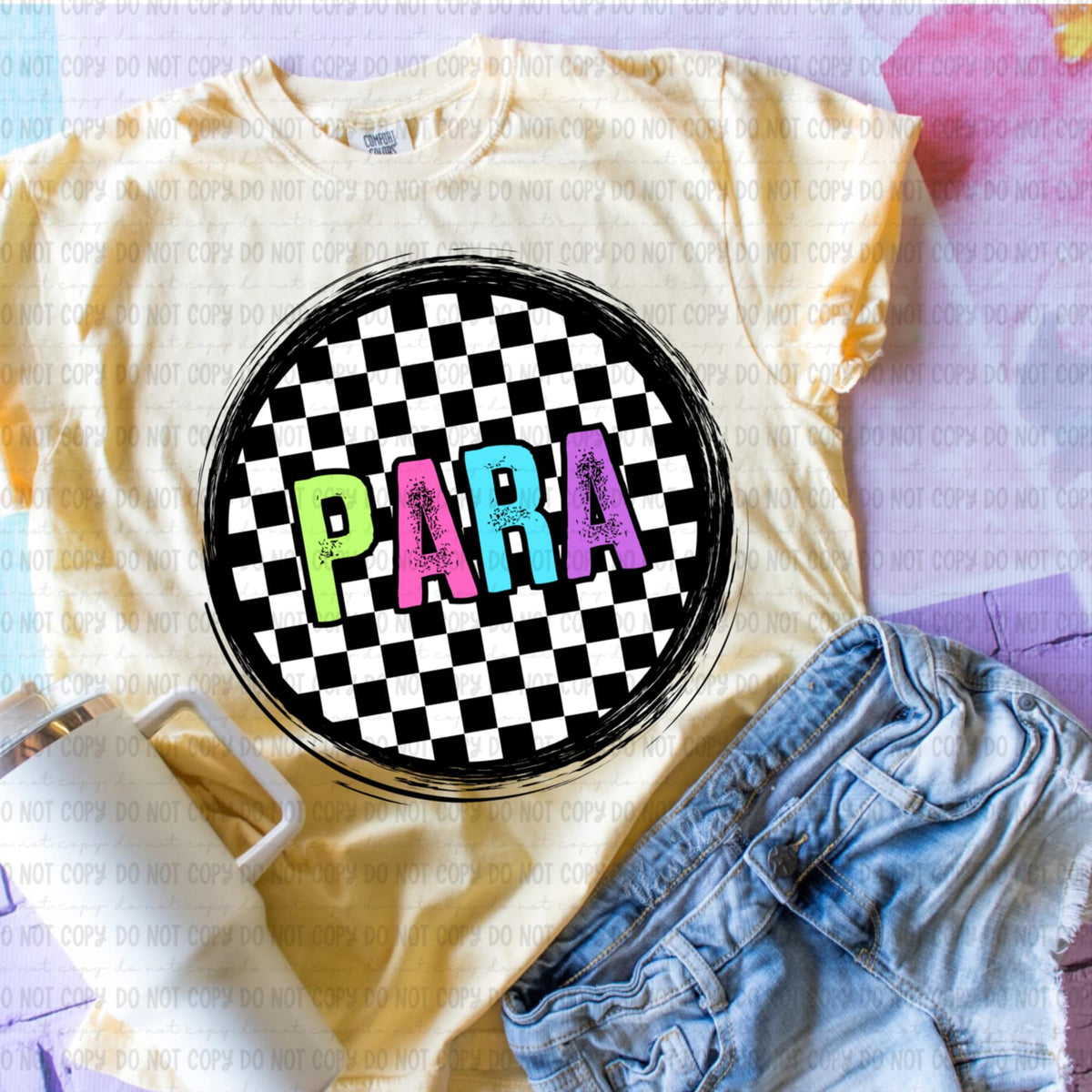 Para retro circle GIRL 106570 DTF transfer