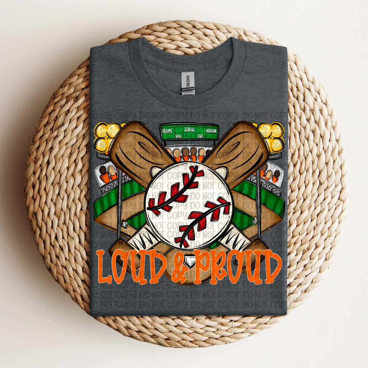 Loud and Proud baseball (Orange) (VP) DTF Transfer