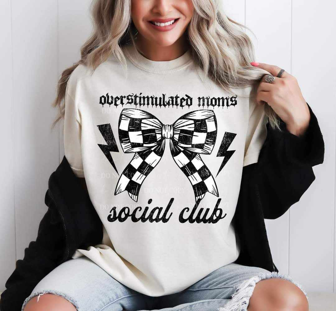 Overstimulated moms social club (LYTTLE) 70046 DTF transfer