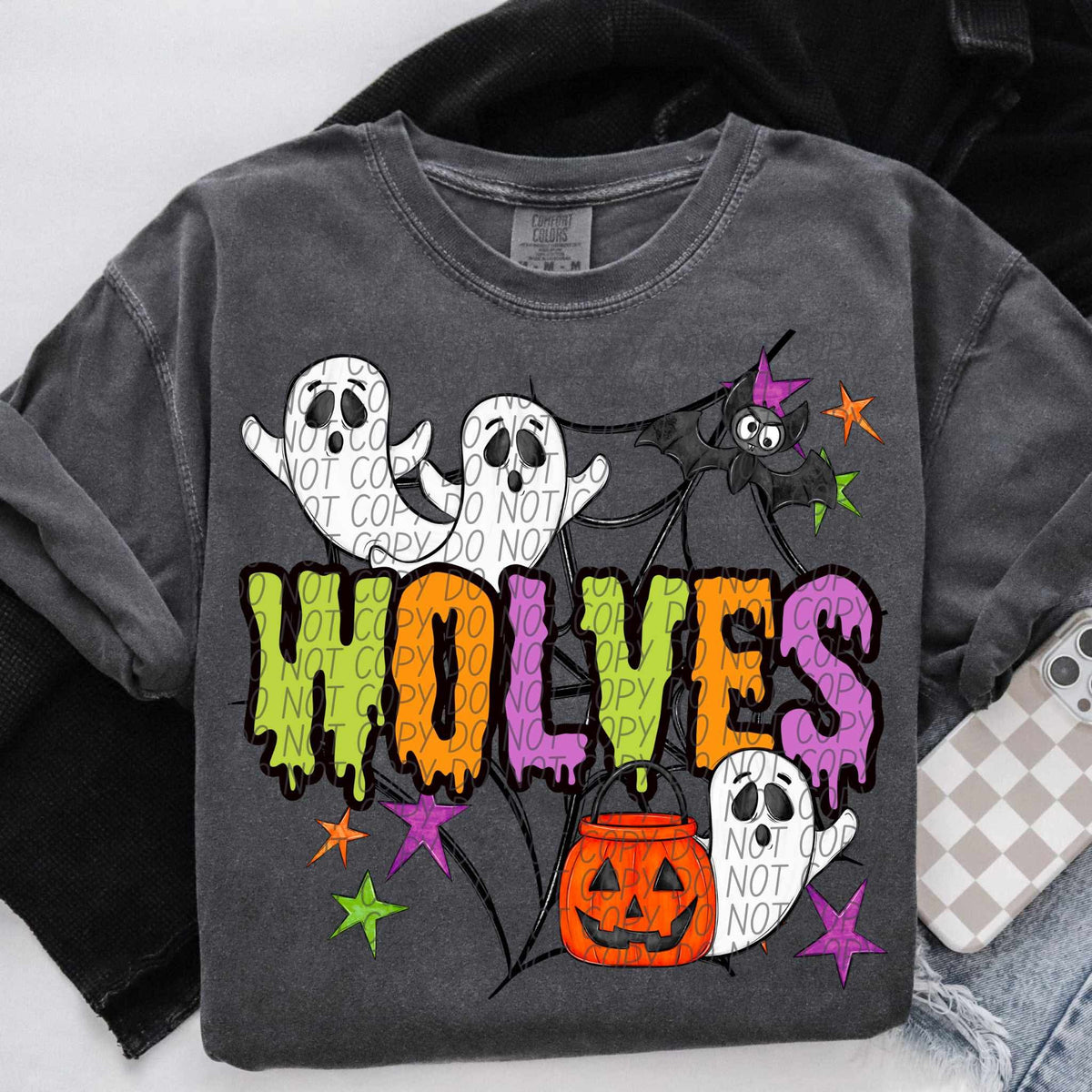 Wolves Halloween (City) DTF transfer