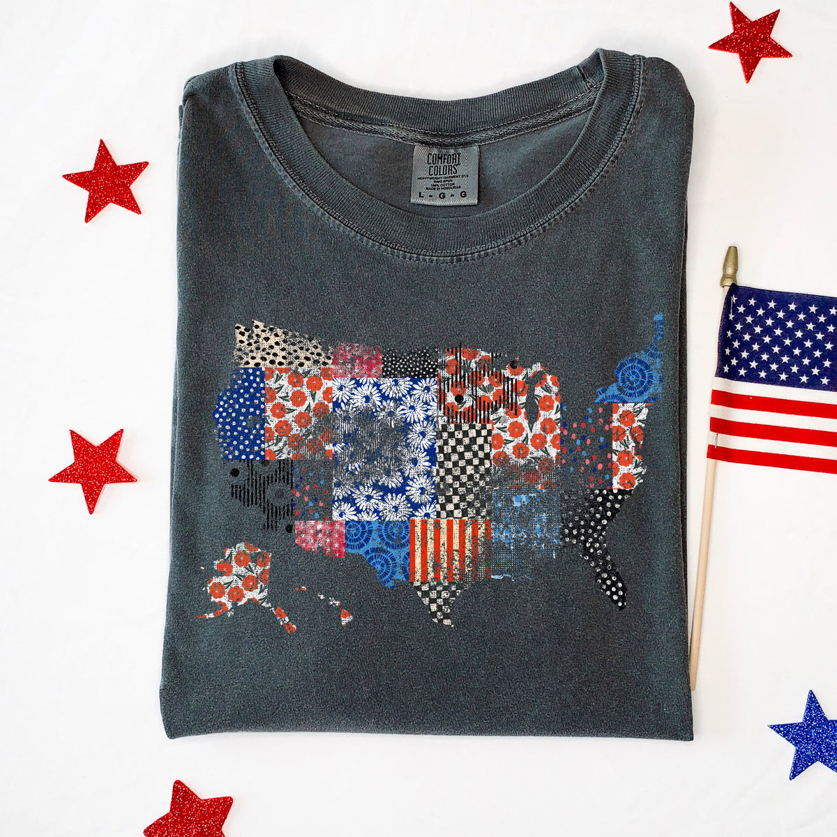 America patchwork 100165 DTF transfer