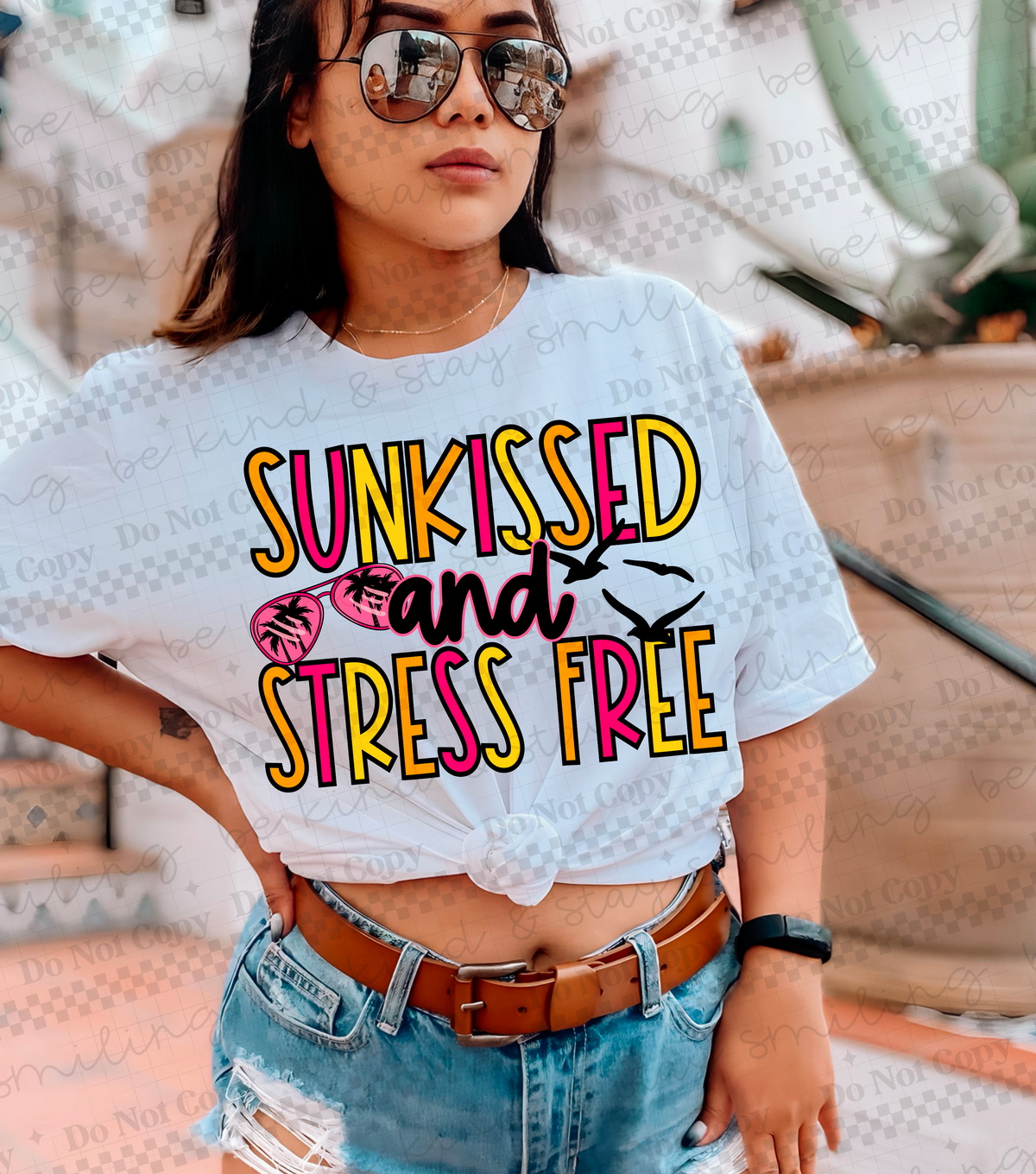 Sunkissed and stress free (CMLD) 100444 DTF transfer