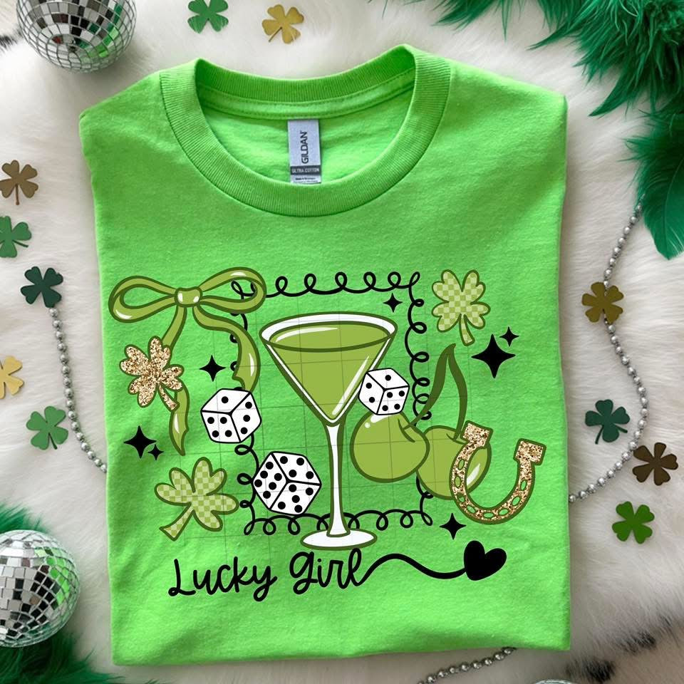 Lucky girl martini (CSC) DTF transfer