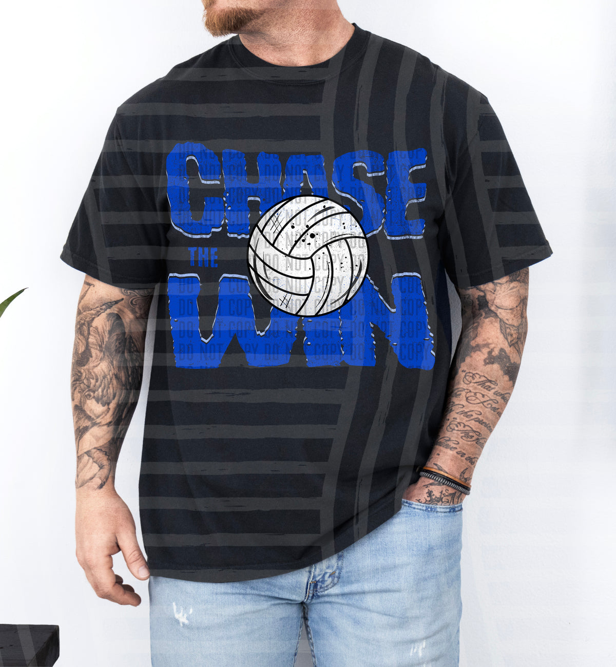 Chase the win volleyball BLUE (Caplinger) DTF Transfer