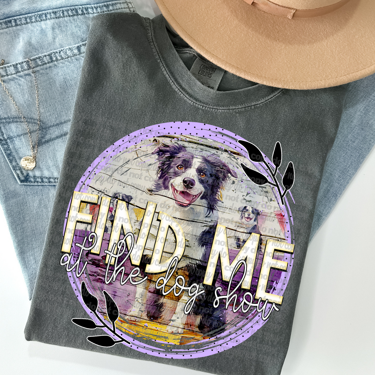 Find me at the dog show (TTD) 96486 DTF transfer