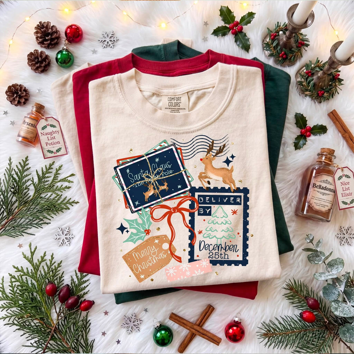 Deer postal stamps (CSC) Sunday Special DTF transfer