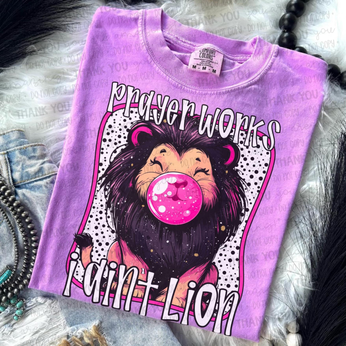 Prayer works I ain’t lion 107179 DTF transfer