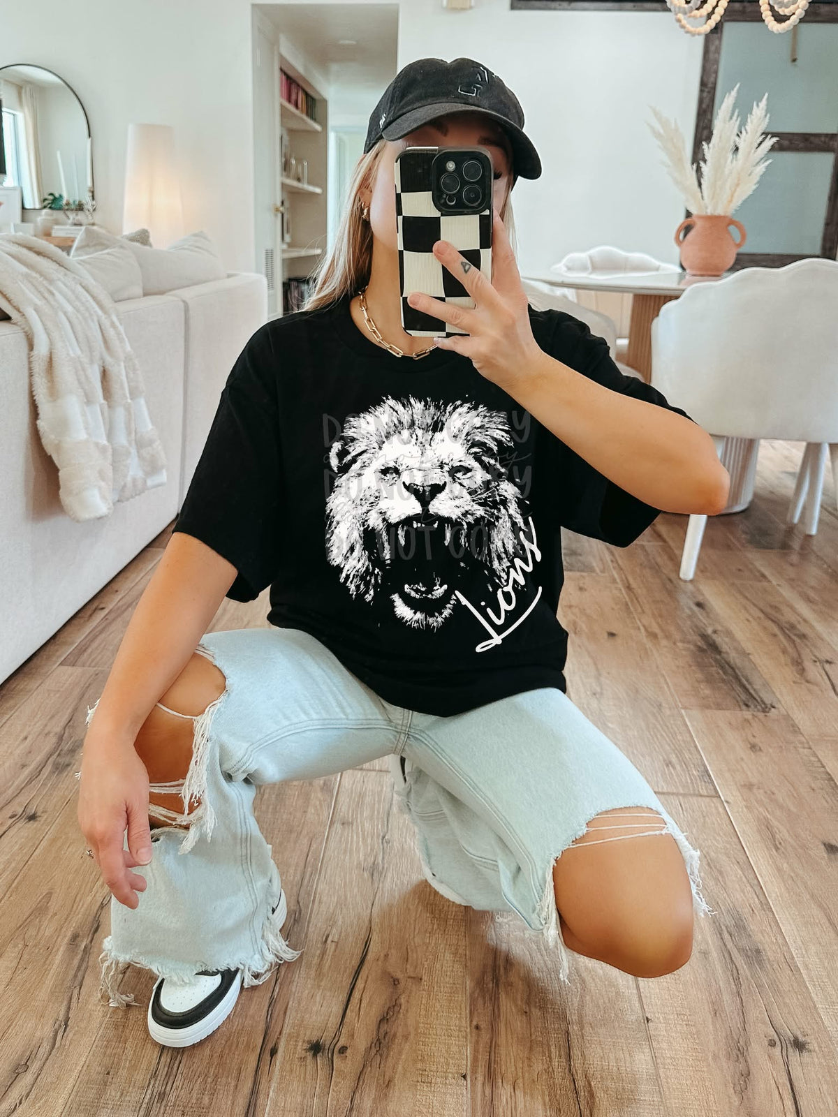 Lions white mascot (PHDC) DTF transfer