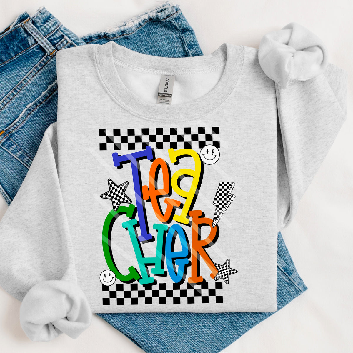 Teacher boy colors with doodles (saved) 114427 DTF transfer